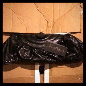 Miztique Black Stylish Leather Clutch